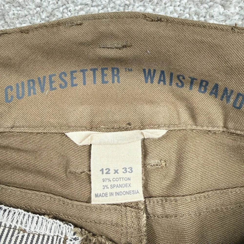 Duluth Trading Co Cargo Pants Women 12 x 33 Brown Curvesetter Stretch Outdoor